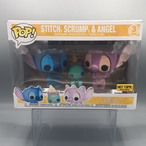Disney 3 Pack Stitch Scrump & Angel Funko Pop